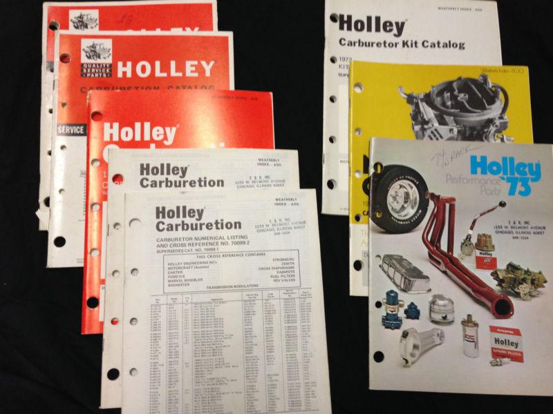 Holly carburetors - vintage large collection of 1970's carb catalogs