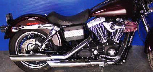Chrome slip on muffler set for hd bt fxd and fxdwg models - removable baffles