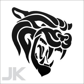 Decal sticker tiger tigers angry attack open mouth jungle wild cat 0502 ag9a3
