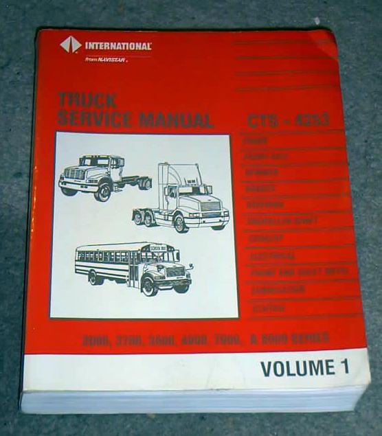 1989 international truck series 2000 3700 3800 4000 7000 8000 shop manual vol 1
