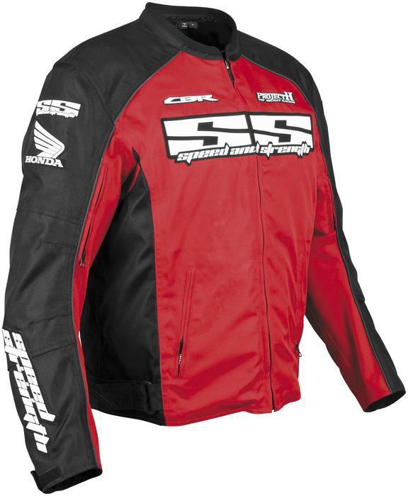 Speed and strength cbr project h textile motorcycle jacket red md/medium