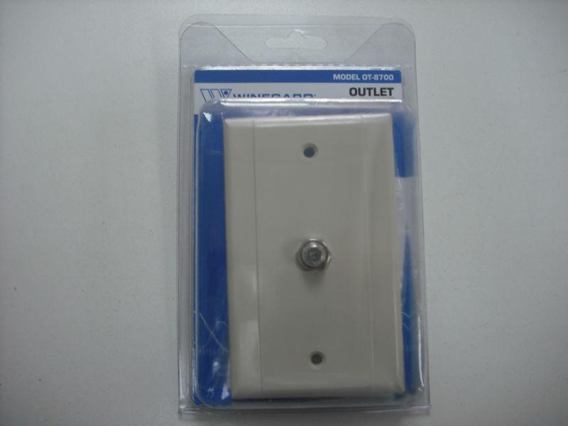 Rv - winegard tv outlet - 75 ohm in / out - flush mount - ivory color
