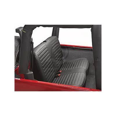 Bestop 29221-15 seat covers rear fold-n-tumble black denim wrangler