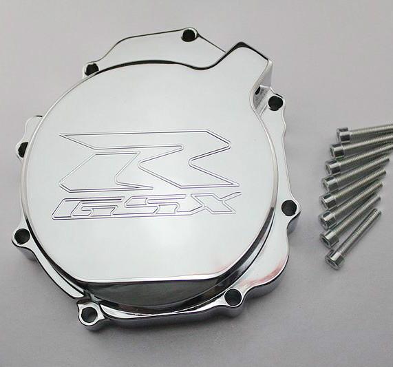 Chrome motorcycle engine stator cover for suzuki gsxr 600 / 750 2004 2005