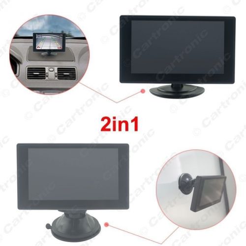 4.3&#034; windshield/stand-up car tft/lcd reversing backup camera dvd vcr