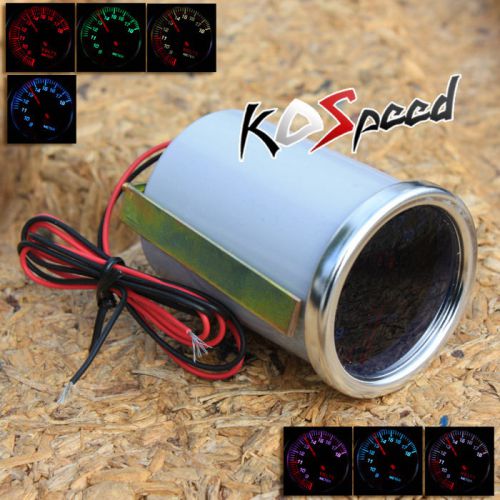 Universal 7 color 2&#034;/52mm volt voltage led display gauge/meter smoke/tint lens