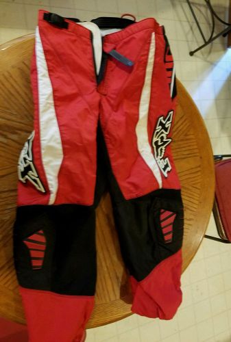 Fox racing men's 180 pants size 38 red mx motocross gear x games dirt bike ride