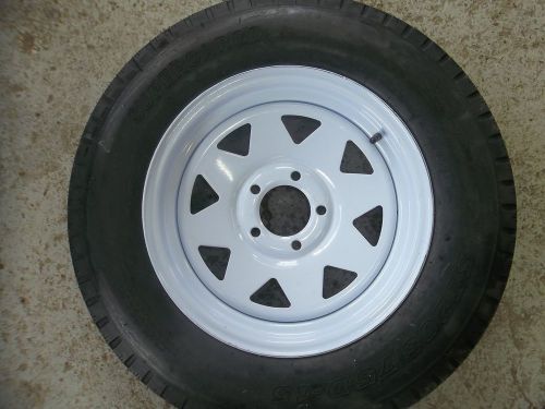 Four st205/75d15 bias boat,camper,trailer tires load range c 5 on 4.5" wheels