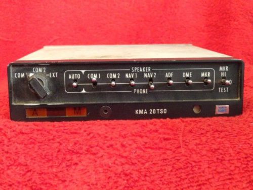 King kma 20 marker beacon receiver audio panel p/n 066-1024-03 with tray