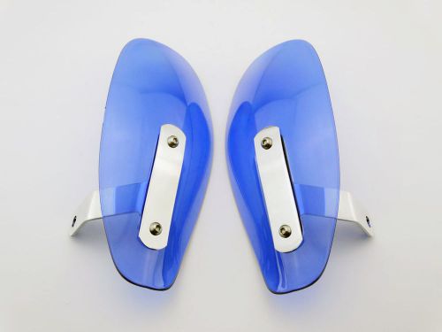 Blue cold hand wind deflectors mirror mount harley sportster 48 iron dyna fatboy