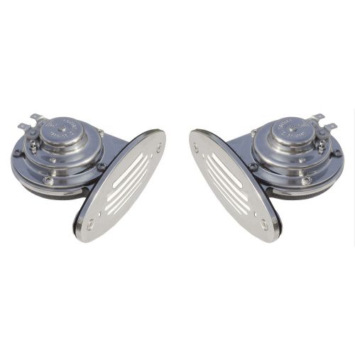 Ongaro mini dual drop-in horn w/ss grills high &amp; low pitch -10055