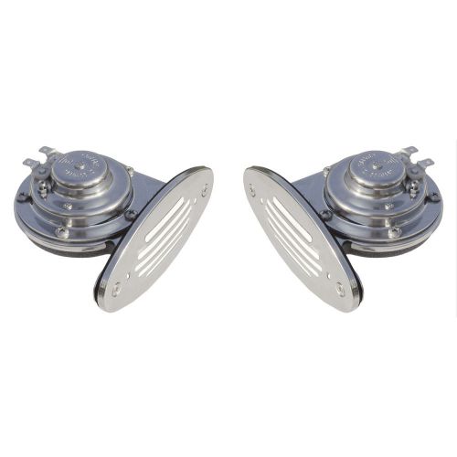 Ongaro mini dual drop-in horn w/ss grills high &amp; low pitch -10055