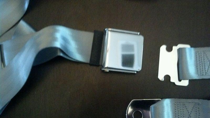 Grey seat belts vintage vw bug bus oval transporter thing squareback alfa mg mgb, US $79.99, image 3