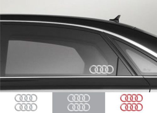 2pcs audi window vinyl decal sticker emblem logo graphic racing sport