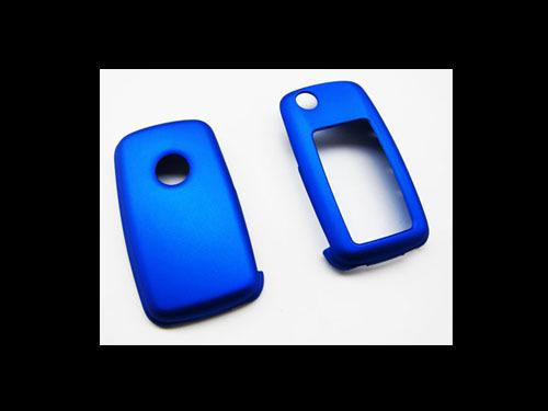 Vw golf jetta mk6 hard plastic remote key protection cover case metallic blue