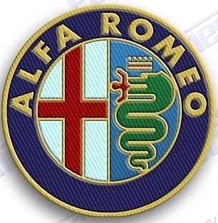 Alfa romeo  auto car  sports iron on embroidery patch 2.0" x 2.0"  patches..