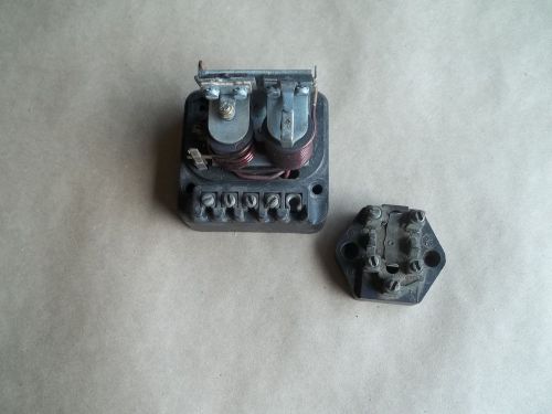 Vintage mgtf electrical components regulator and fuse holder