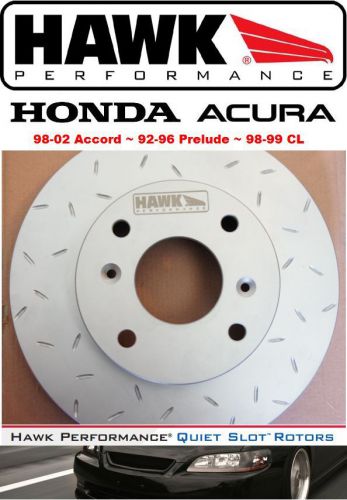 HAWK Performance SLOTTED Front Rotors HONDA ACCORD 98~02/Prelude/ACURA CL 98~99, US $135.00, image 1