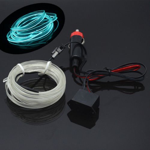 Car auto 2m ice blue el-wire unique decor fluorescent strip neon lamp cold light