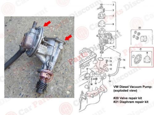 New meyle vacuum pump kit, 068198821a