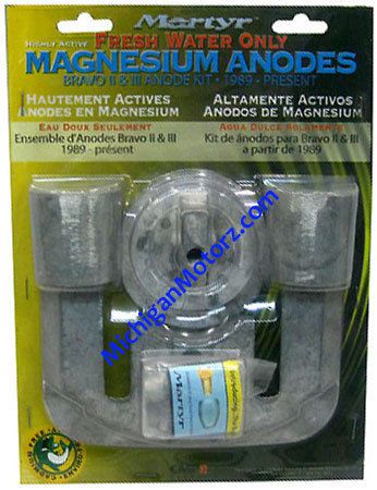 Mercruiser anode kit, bravo ii &amp; iii - magnesium, fresh water - cmbravo23kitm