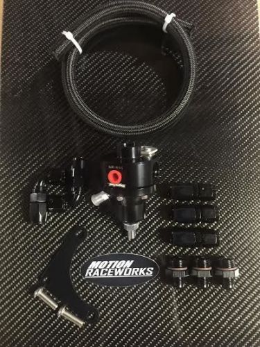 Magnafuel mp-9950-b-blk fuel pressure regulator boost ref ls1 kit w/ mount #6an