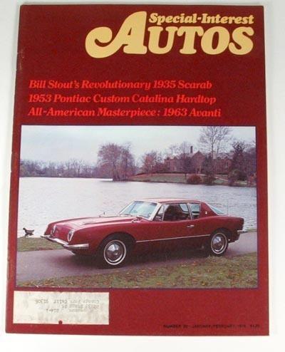 1963 avanti 1935 stout scarab 1953 pontiac catalina