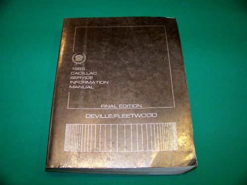 1986 cadillac deville / fleetwood oem service repair information shop manual
