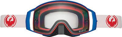 Dragon nfx2 solid frameless snow goggles white/blue/red/injected clear lens