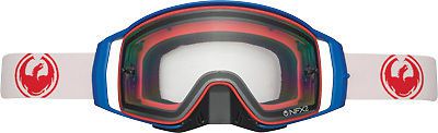 Dragon nfx2 solid frameless snow goggles white/blue/red/injected clear lens