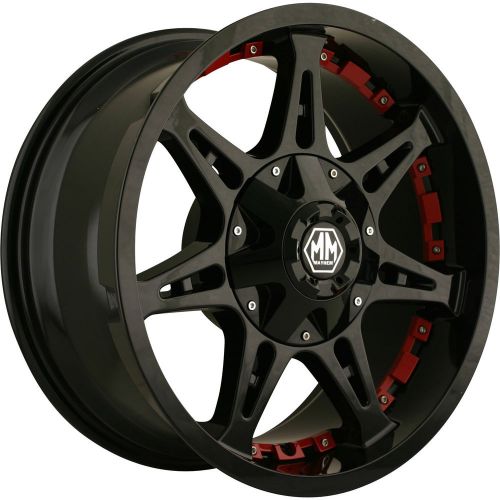 20x9 black mayhem missile  8x180 +18 rims nitto mud grappler 35x12.5x20
