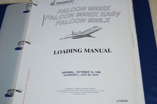Falcon 900ex/ex easy/900lx aircraft pilot`s loading manual, great for training