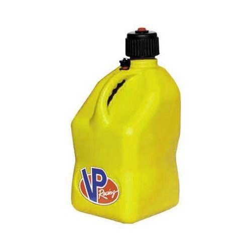 Fuel jug can utility gas water motorsport container yellow vp racing imca nhra