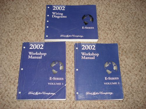 2002 ford e series van shop manual set original service books repair econoline