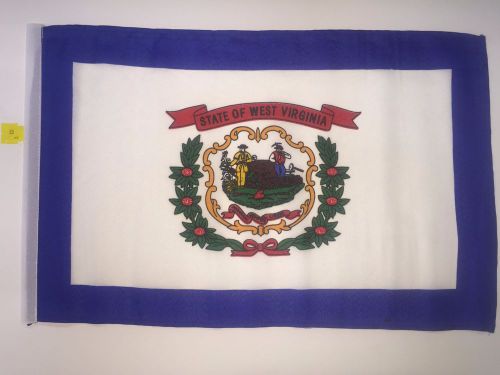 50 west virginia utv side x side  atv  safety flag 12"x18" fits 1/4, 5/16 pole