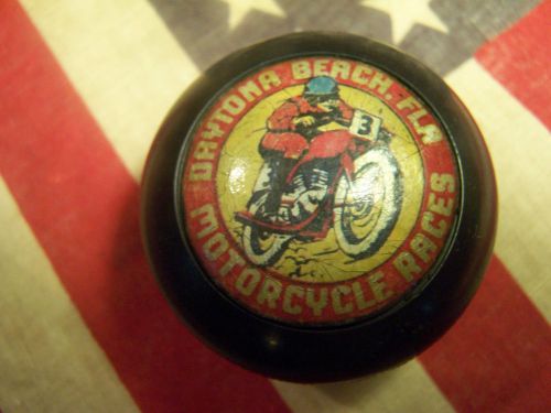 Vintage daytona motorcycle races shift knob harley  bsa triumph beach tt ama
