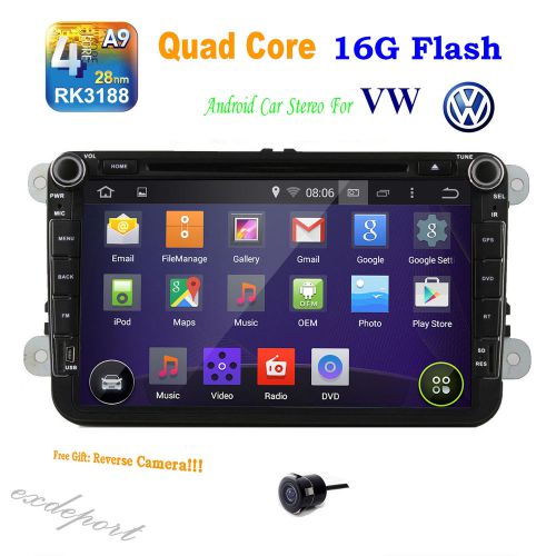 Android4.4 hd 8'' car dvd stereo radio gps navi mirrorlink airplay for vw series