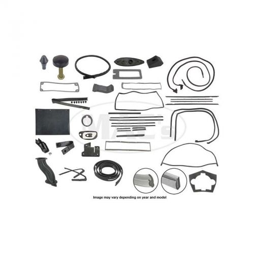 Thunderbird complete weather-strip kit, hardtop, 5-window, with black trunk rear