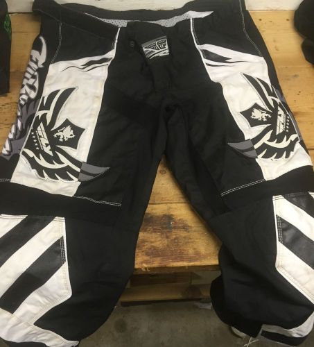 Fly racing f-16 motocross/bmx  pants wht/blk, size 42, mx, pants