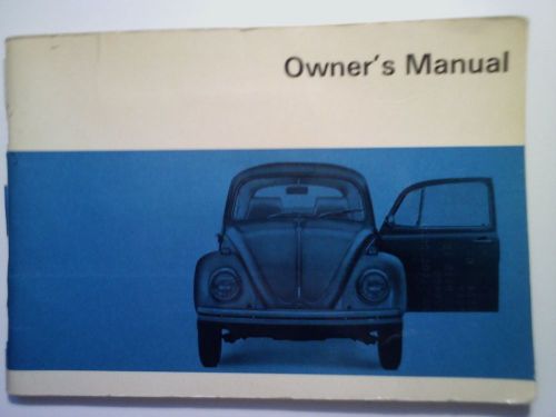 1969 volkswagen beetle owner's manual