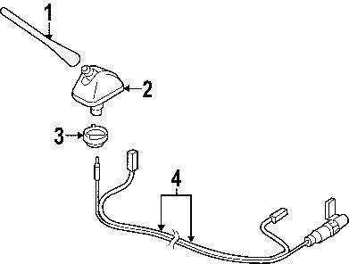 Suzuki 3925164j00 genuine oem antenna mast