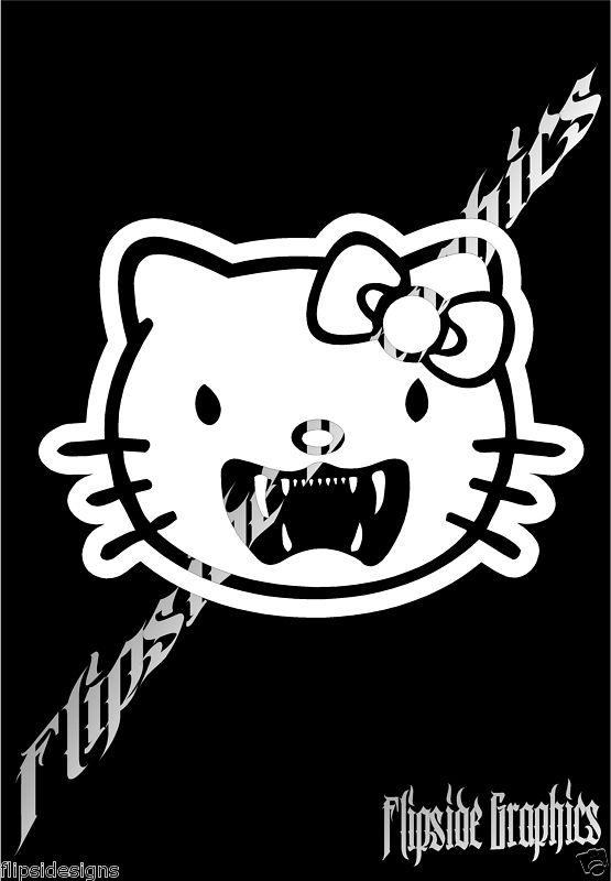 Hello kitty vampire decal custom graphics window car truck vinyl sticker 