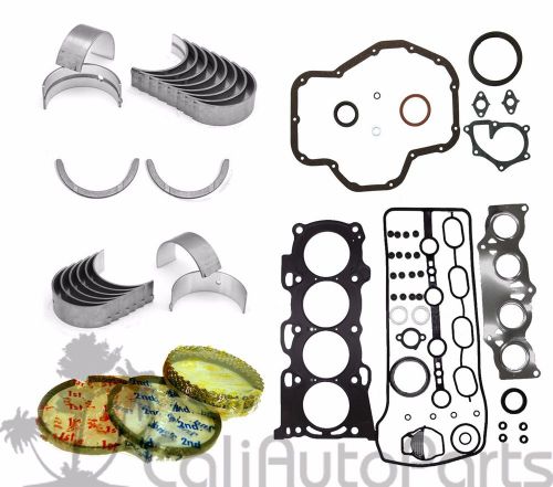 01-06 toyota rav4 highlander 2azfe 2.4l full set rings main rod engine bearings