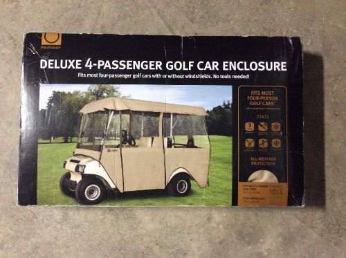 Deluxe four sided golf cart enclosure for club car ds 4 person man rain cover