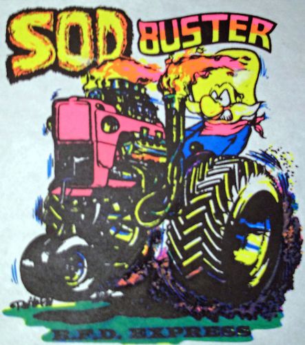 Sod buster tractor t-shirt  vintage  70&#039;s classic nos  s.m.l or xl    0222
