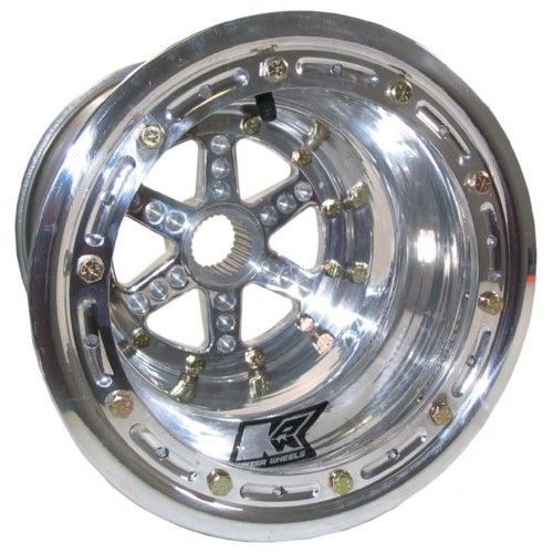 Keizer aluminum wheel,27 spline,10x10&#034;,3&#034;,beadlock with wheel center,polished