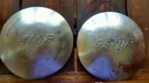 Pair of  2 vintage 1950's-1960's gator boat trailer hubcaps free shipping!
