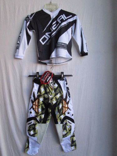 Youth motocross combo set fly pants sz 18 ,21" waist, oneal jersey extra small
