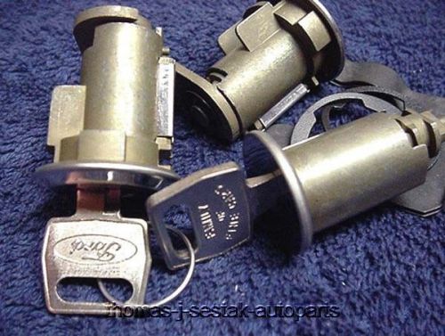 New door ignition &amp; trunk locks with keys thunderbird t-bird 65 66