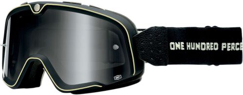100% motorcycle riding goggle barstow classic black silver lens 50002-088-02